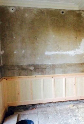 heritage property wood panelling install  