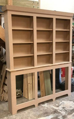 radiator cover and display case integrated  