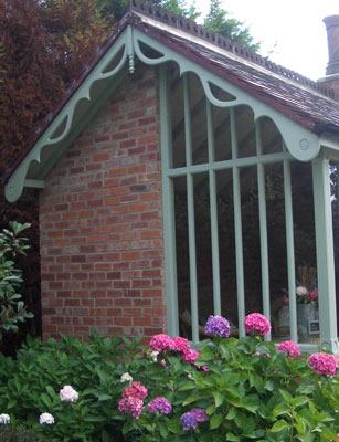 garden room custom detail timber bargeboards  