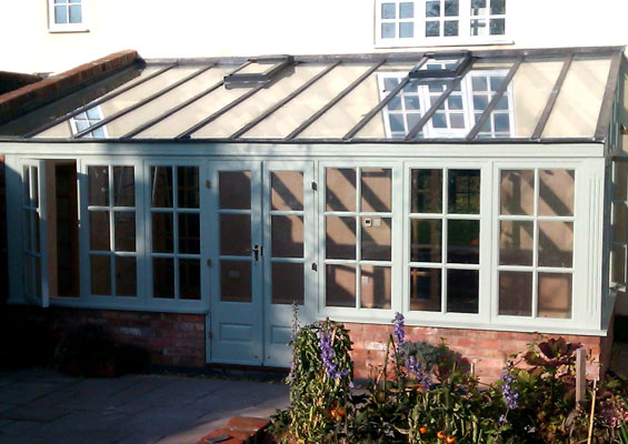 sunroom with glazed roof timber bespoke  