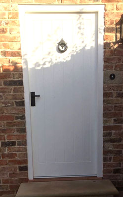 pannelled rear cottage style door  