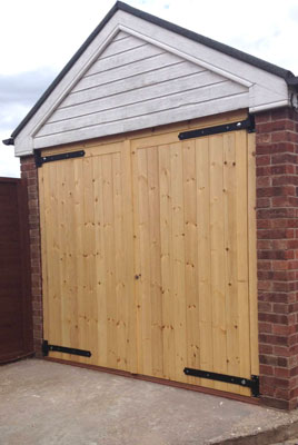 Simple set of plain garage doors