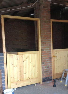 stable block doors and frame