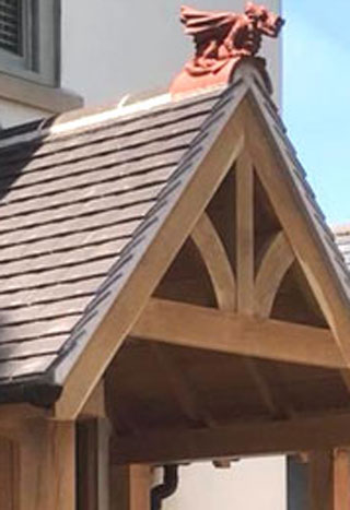 Bespoke joinery Nottingham oak porch