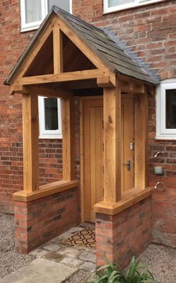 bespoke timber porch for cottage