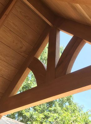 bespoke timber porch interior detailing