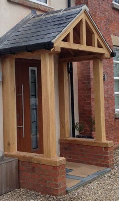 bespoke timber porch vertical detail