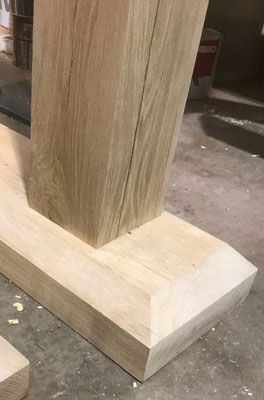 workshop bespoke porch post detail